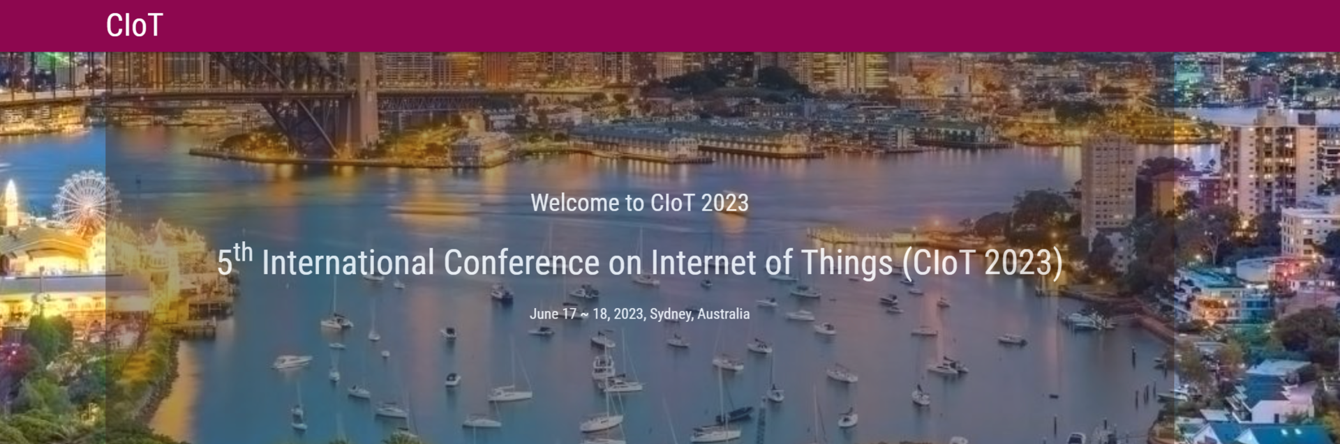 5th International Conference on Internet of Things (CIoT 2023)