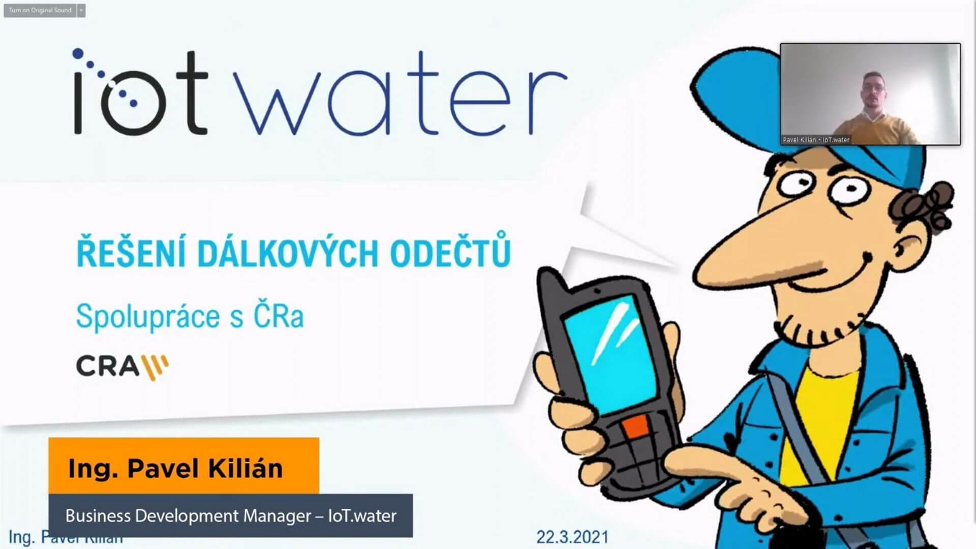 Pavel Kylián ze společnosti IoT.water s.r.o. totiž představoval projekt chytrých odečtů vody