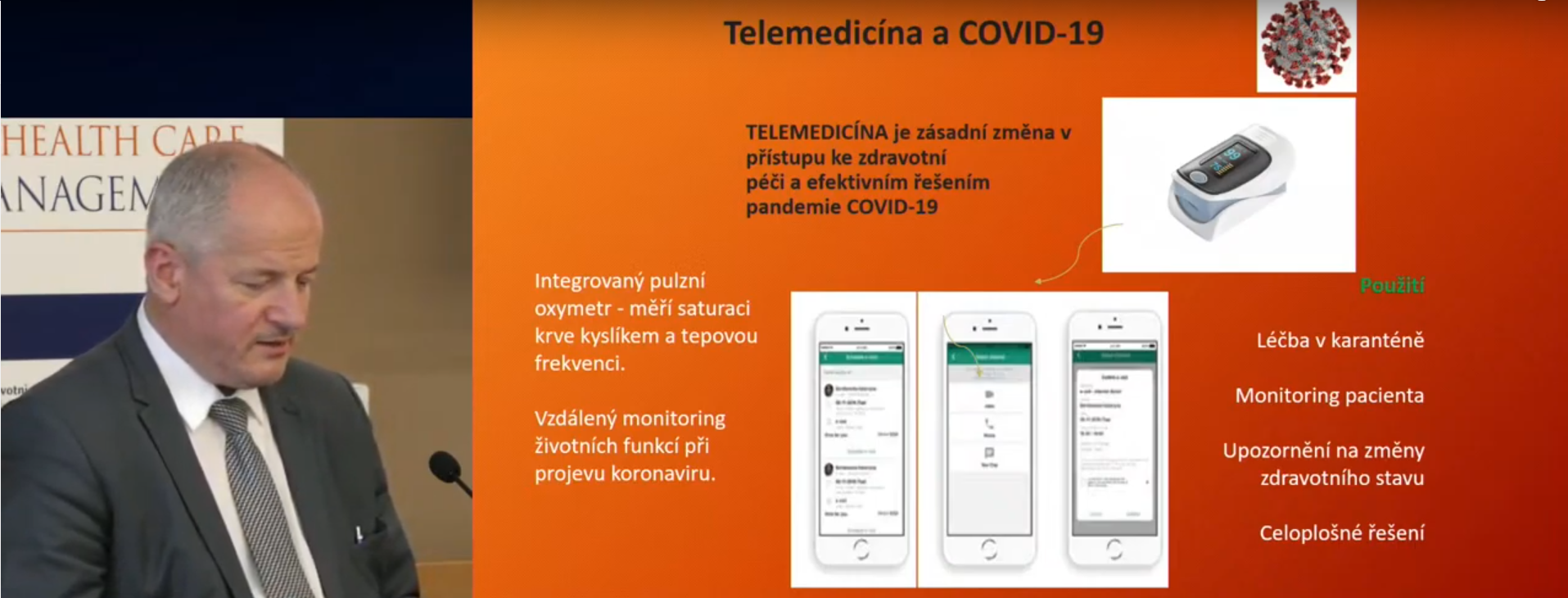 Na konferenci o telemedicíně vystoupil i Roman Prymula